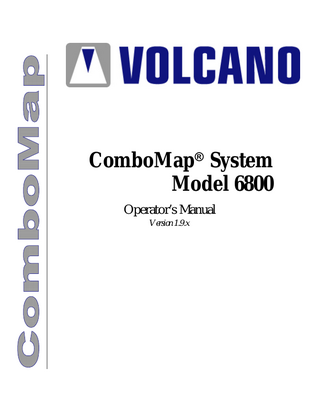 ComboMap Model 6800 System Operators Manual Ver 1.9.x