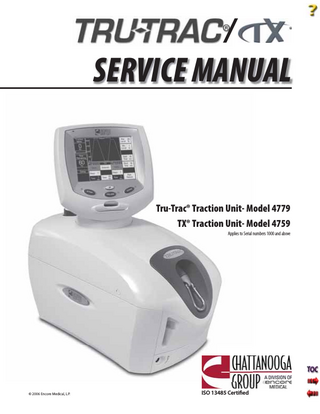 TRU-Trac and TX Models 4779 and 4759 Service Manual 2006