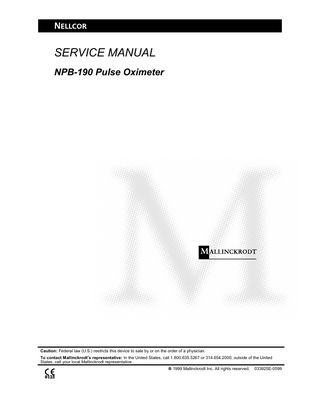 NPB-190 Service Manual May 1999