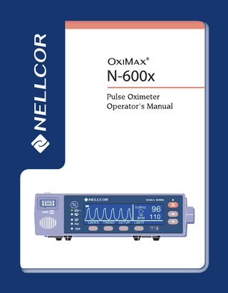 OxiMax N-600 Operators Manual May 2007