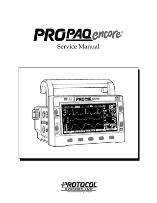 Propaq encore Service Manual Rev A March 1998