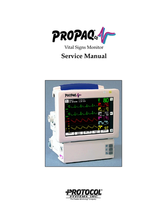 Propaq CS Service Manual Rev A Nov 1999