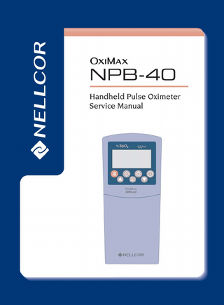 OxiMax NPB-40 Service Manual Rev A July 2002