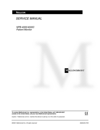 NPB-4000 and 4000C Service Manual