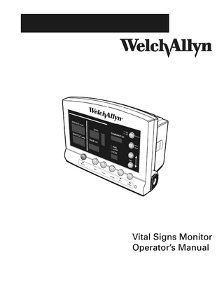 Vital Signs Monitor Model VSM 5200 Operators Manual 2008 Rev A