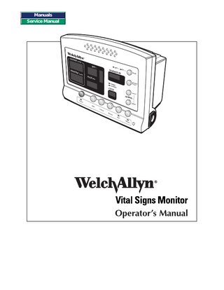 Vital Signs Monitor Operators Manual Rev E