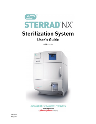 Sterilization System User’s Guide REF 99920  99920_05 May 2011  