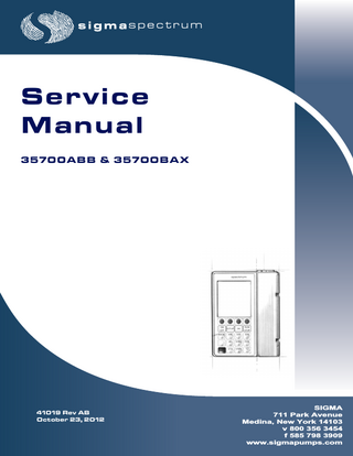 Sigma Spectrum 35100ABB and BAX Service Manual