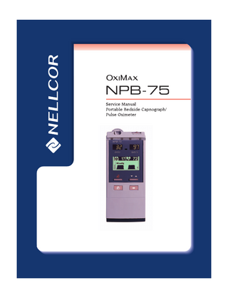 NPB-75 Bedside Capnograph and Pulse Oximeter Service Manual Rev A Oct 2003