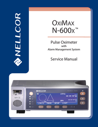 OxiMax N-600x with Alarm Management System Service Manual Dec 2008 Rev B