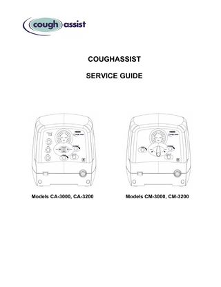Cough Assist CA and CM 3000 & 3200 Service Guide