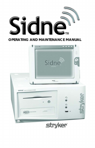 Sidne Operating and Maintenance Manual Rev D