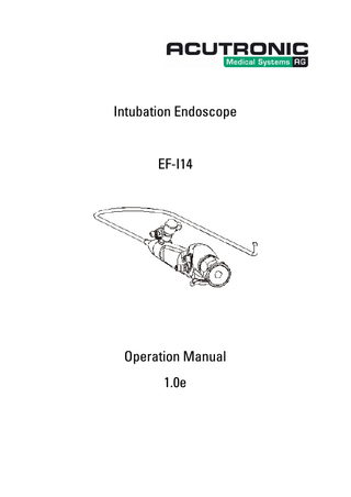 Intubation Endoscope EF-114 Operation Manual Ver 1.0e