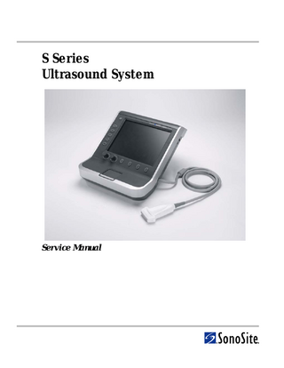 S Series   Ultrasound System Service Manual March 2008