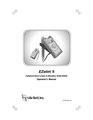 EZstim II Model ES 400 Operators Manual Rev B