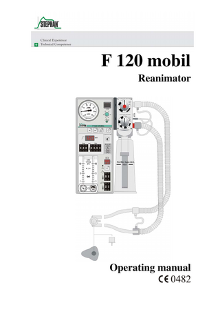 F 120 mobil Reanimator  Operating manual  
