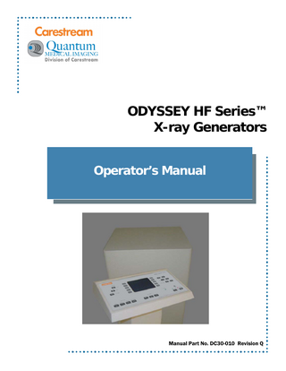 ODYSSEY HF Series Operators Manual Rev Q