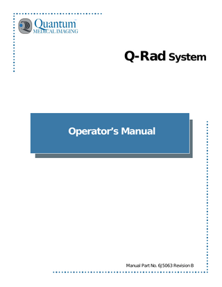 Q-Rad System Operators Manual Rev B