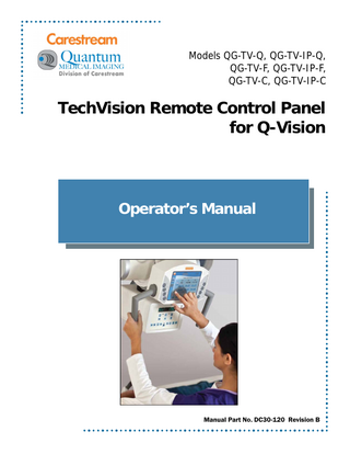 TechVision Remote QG Series Operators Manual Rev B