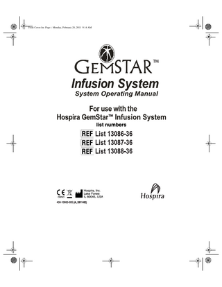 Gemstar Infusion Pump System Operating Manual Rev Feb 2011