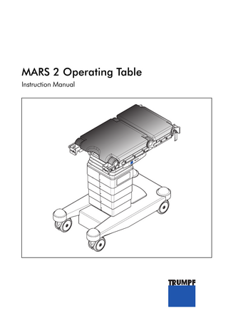 MARS 2 Operating Table Instruction Manual March 2008