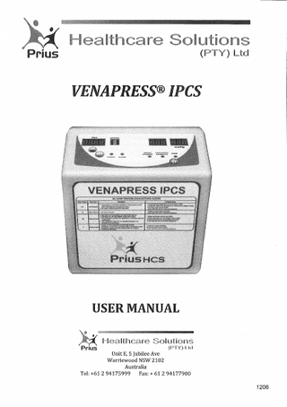 VENAPRESS IPCS User Manual Ver 1.03