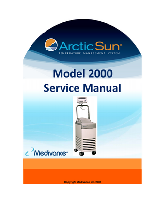 Arctic Sun 2000 Service Manual 2006 Rev H