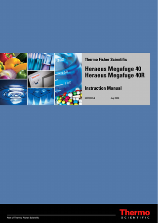 Megafuge 40 and 40R Instruction Manual Rev 0 July 2009
