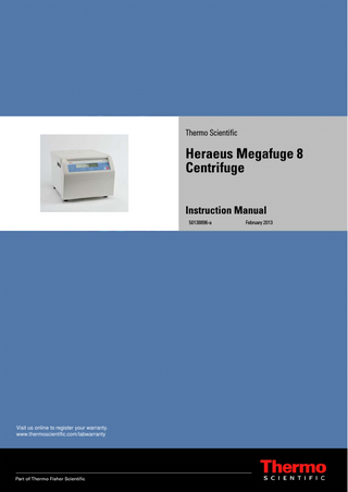 Megafuge 8 Instruction Manual Feb 2013