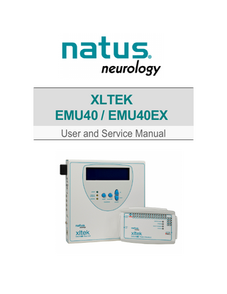 XLTEK EMU40 and EMU40EX User and Service Manual Rev H
