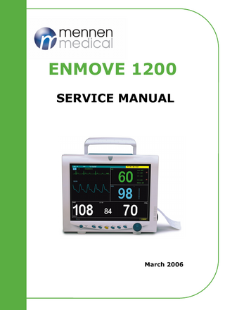 ENMOVE 1200 SERVICE MANUAL  March 2006  