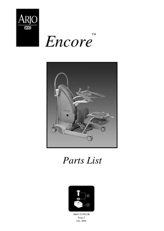 ARJO Encore Parts List Issue 2 Oct 2004