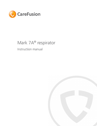 Mark 7A® respirator Instruction manual  