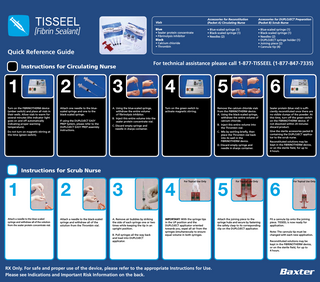 TISSEEL Quick Reference Guide March 2012
