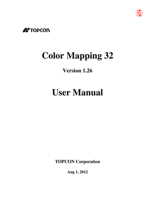 Color Mapping 32 Software Instruction Manual Ver 1.26