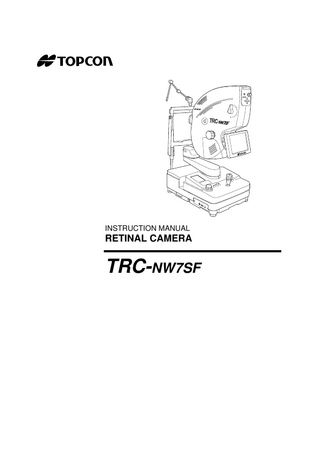 TRC-NW7SF Instruction Manual May 2002