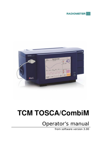 TCM TOSCA-CombiM Operators Manual Sw Ver 3.00 Edition D
