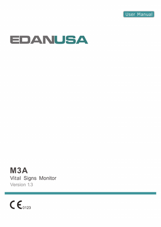 M3A Vital Sign Monitor User Manual Ver 1.3