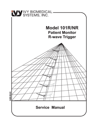 Model 101R and NR Service Manual Rev 00