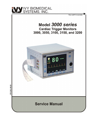 Model 3000 series Service Manual Rev 01 April 2006
