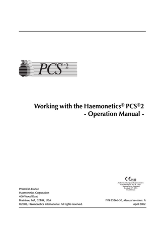 PCS2 Operation Manual Rev A April 2002