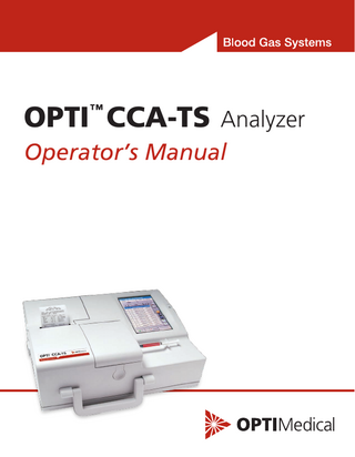 OPTI CCA-TS Analyzer Operators Manual Rev H Jan 2011