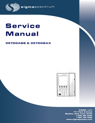 Sigma Spectrum 35100ABB and BAX Service Manual Rev AA