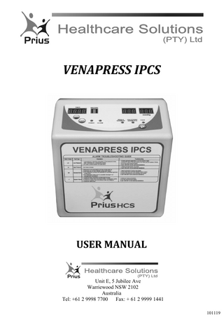VENAPRESS IPCS User Manual Ver 1.00