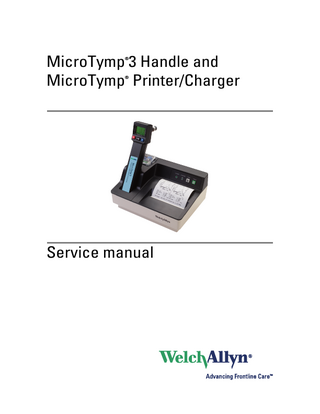 MicroTymp 3 Handle and MicroTymp Printer/Charger ®  ®  Service manual  