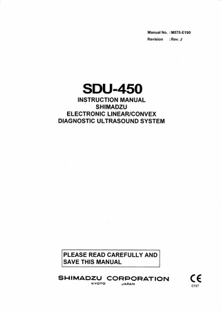 SDU-450 Instruction Manual Rev J May 2000