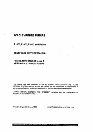 P1000 to P4000 Technical Service Manual Issue 5 Ver 4