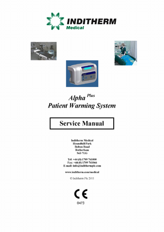 Inditherm Alpha Plus Service Manual Rev 1. Nov 2011