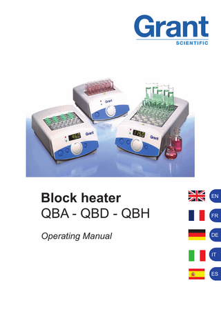 Block heater QBA - QBD - QBH Operating Manual  EN  FR  DE  IT  ES  