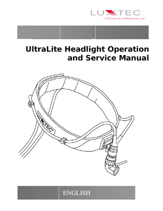 UltraLite Headlight Operation and Service Manual Feb 2002